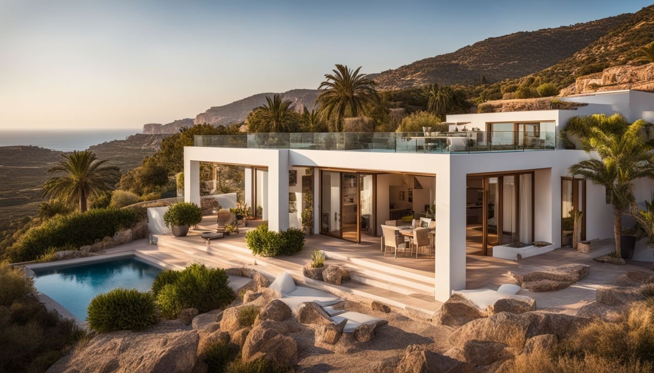 An elegant villa with a private pool overlooking the Orihuela Coast.