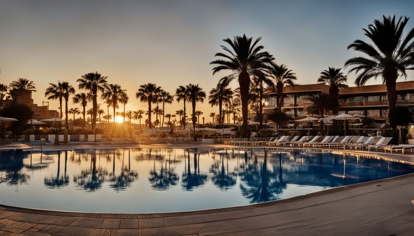 A photo of La Zenia's heated pool at Orihuela Costa Resort.