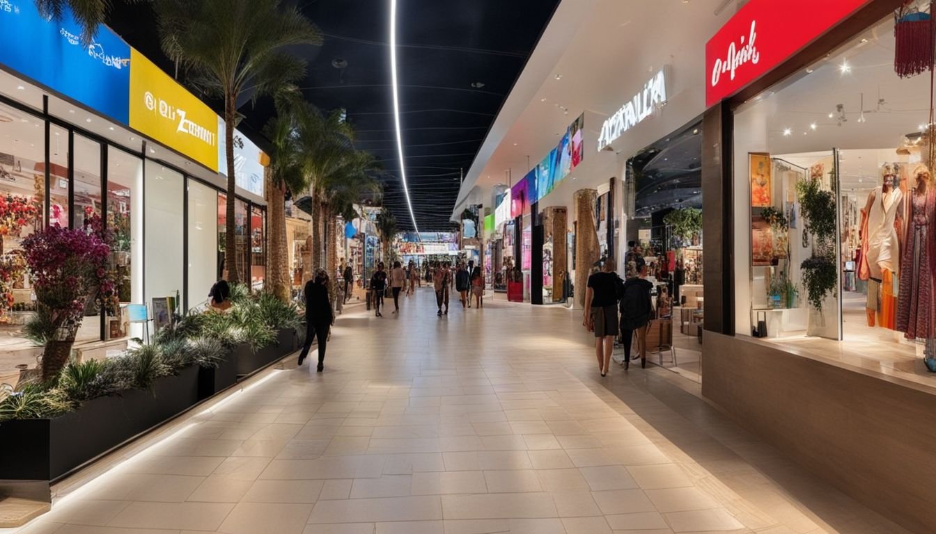 A diverse mix of global and unique storefronts at La Zenia Boulevard.